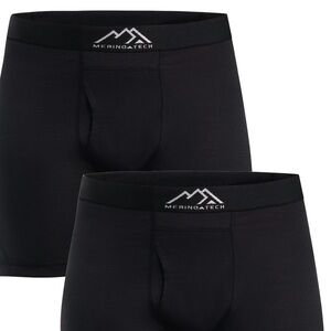 Merino Tech Men's Merino Boxers, Black (2 Pack), Size XXL, NWOT